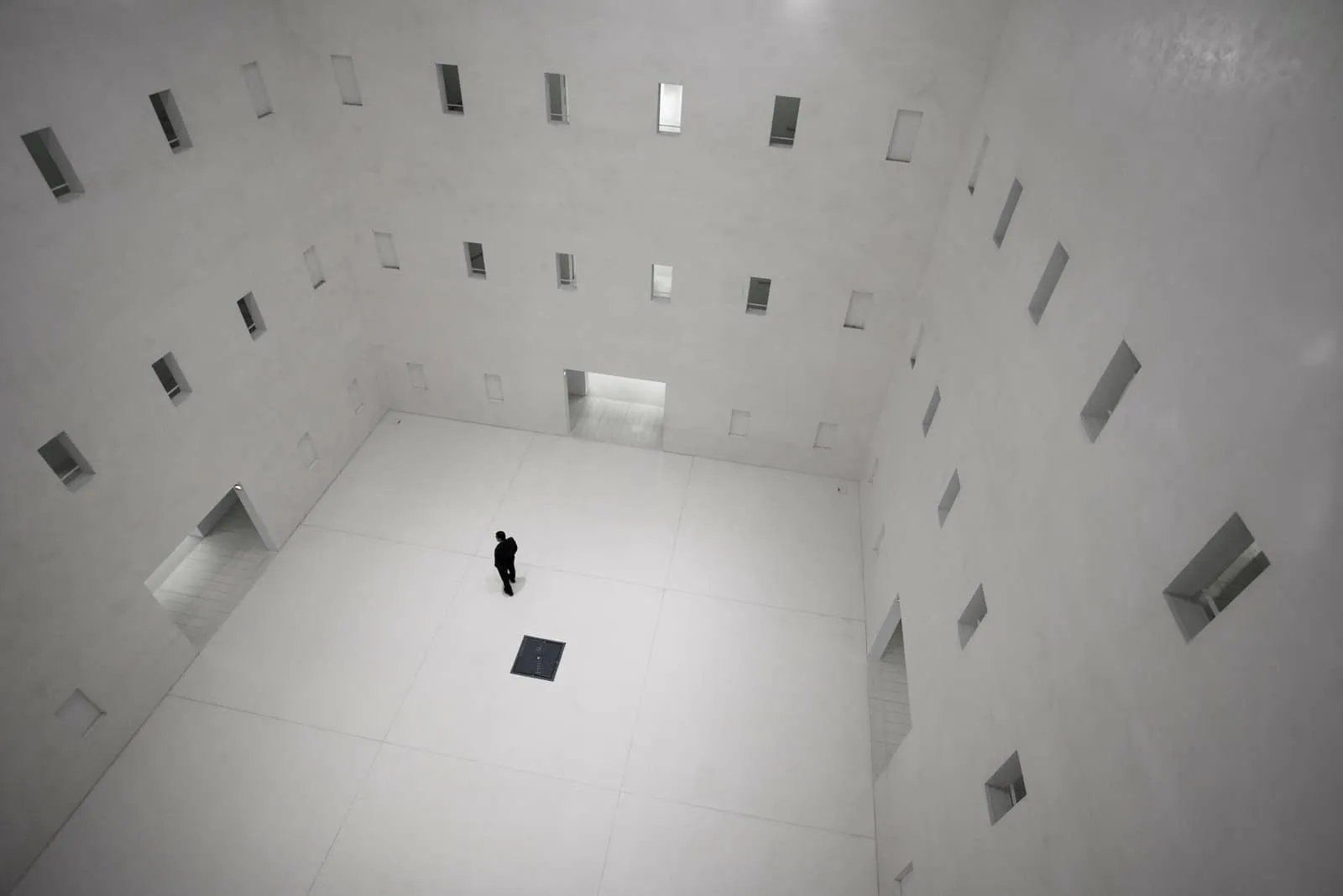 white and gray floor tiles